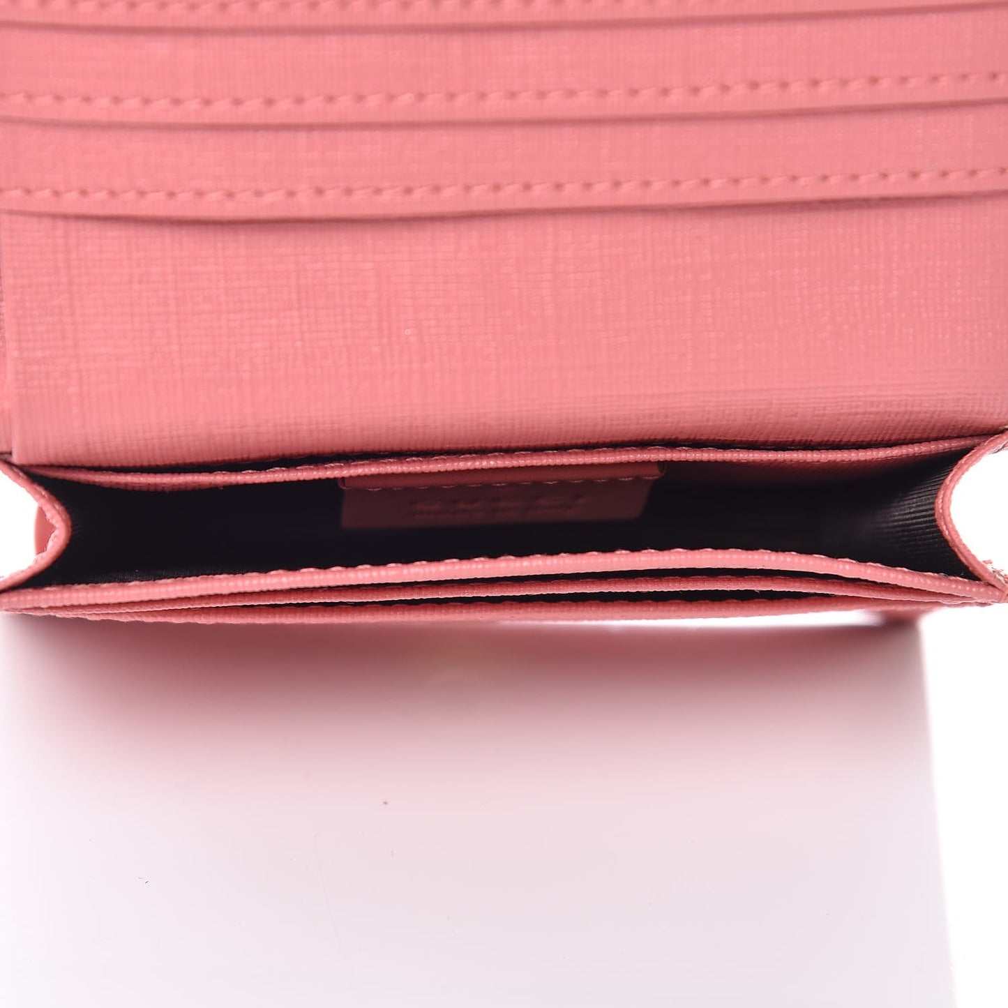 GG Supreme Monogram Face Embroidered Card Case Wallet Pink