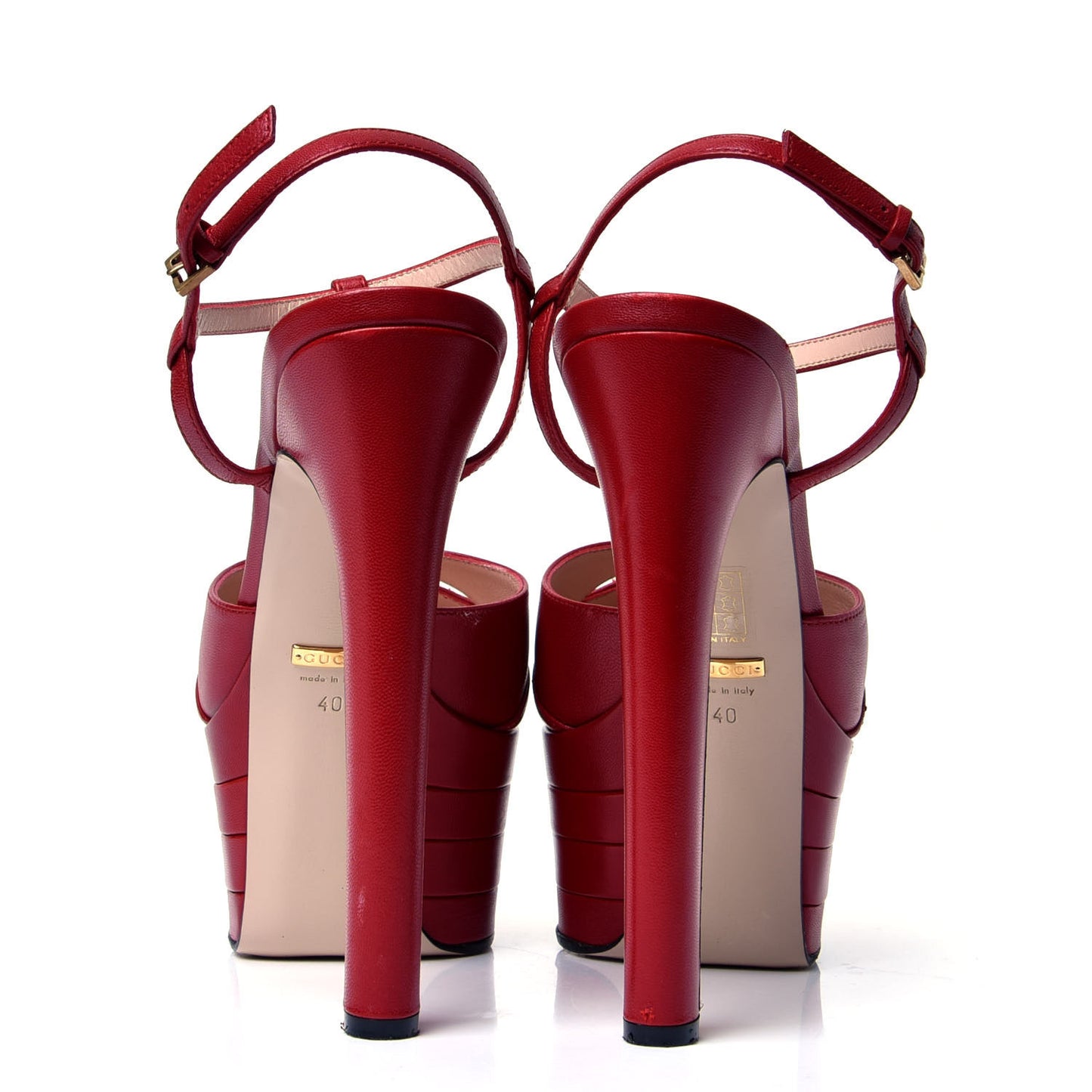 Malaga Kid T Strap Platform Pumps 40 Hibiscus Red