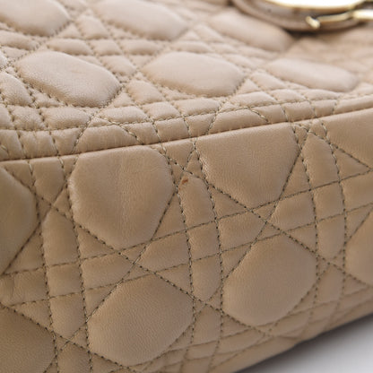 Christian Dior Lambskin Cannage Large Lady Dior Beige 13 of 14