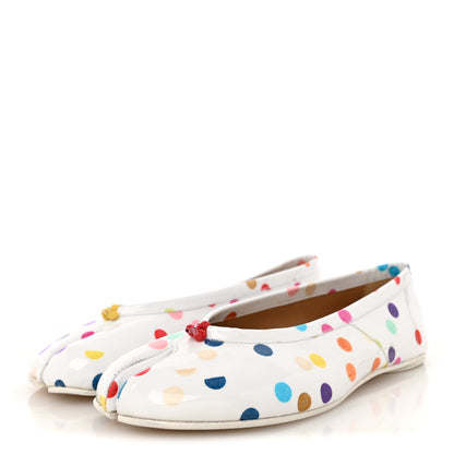 Maison Margiela Coated Canvas Confetti Printed New Ballerina Flats 37 White Multicolor 4 of 11