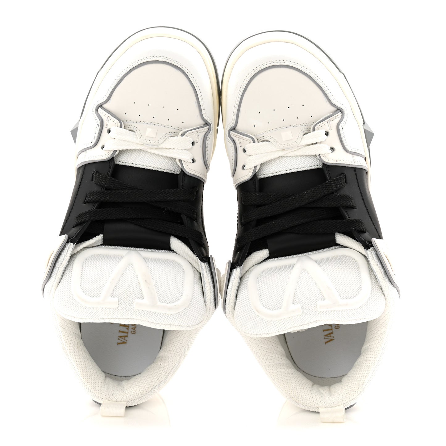 Calfskin Mens Open Skate Sneakers 44 White Black