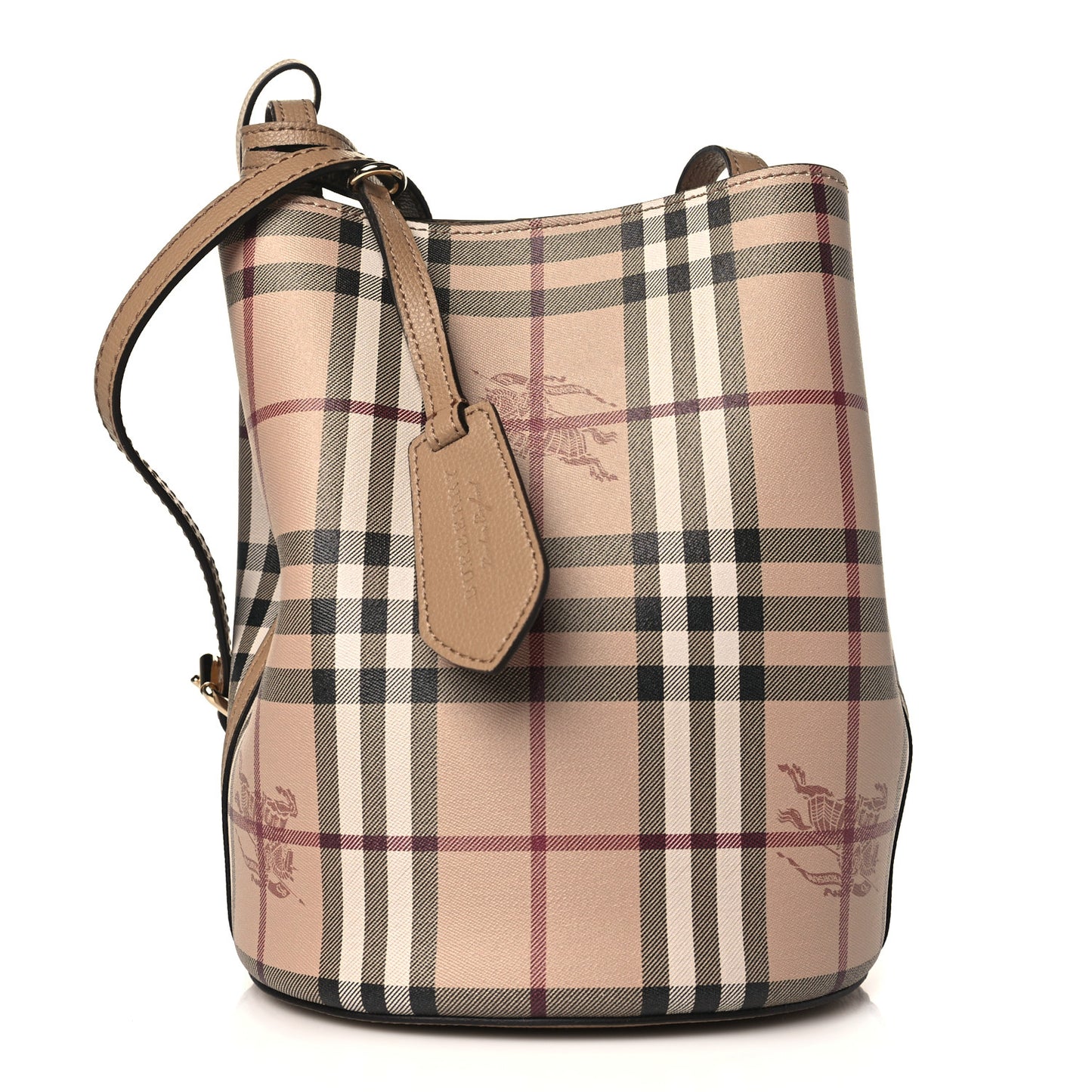 Haymarket Check Colours Small Lorne Bucket Crossbody Camel