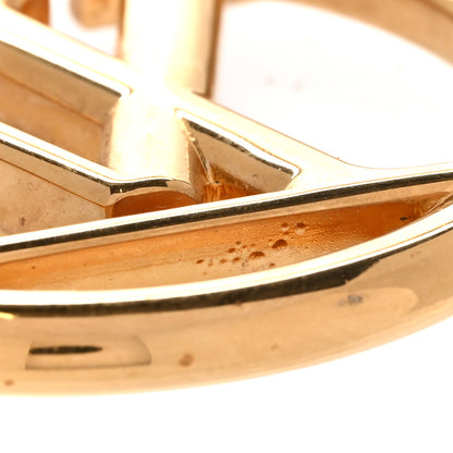 Louis Vuitton Metal Louise Hoop Earrings Gold 6 of 6