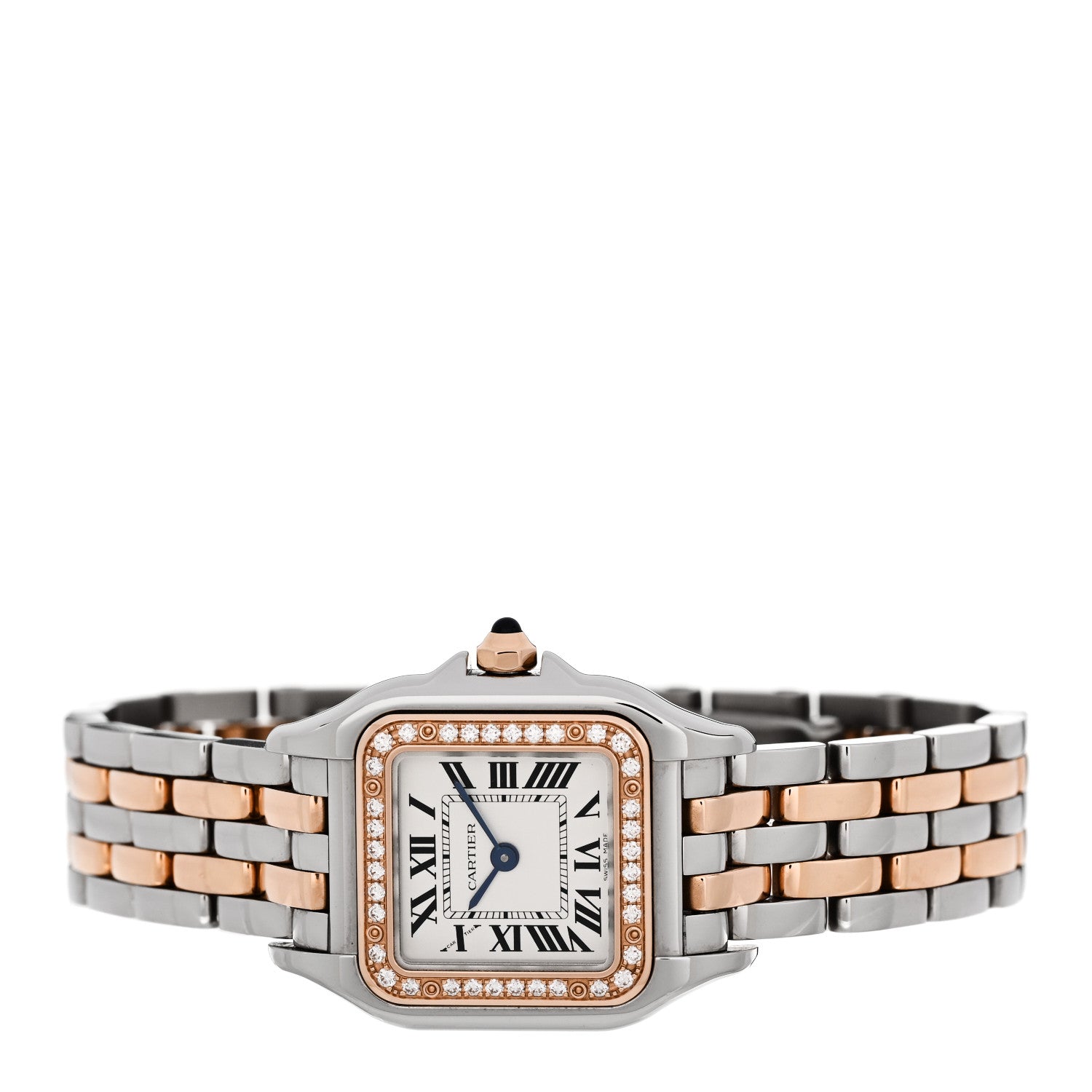 Cartier Stainless Steel 18K Pink Gold Diamond 22mm Panthere Quartz Watch 2 of 5