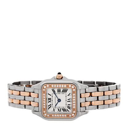 Cartier Stainless Steel 18K Pink Gold Diamond 22mm Panthere Quartz Watch 2 of 5