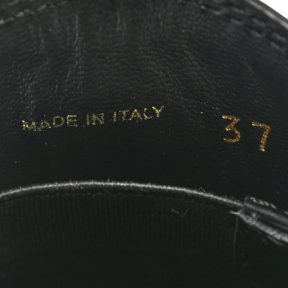 Prada Spazzolato Metal Triangle Logo 50mm Loafers 37 Black 15 of 22