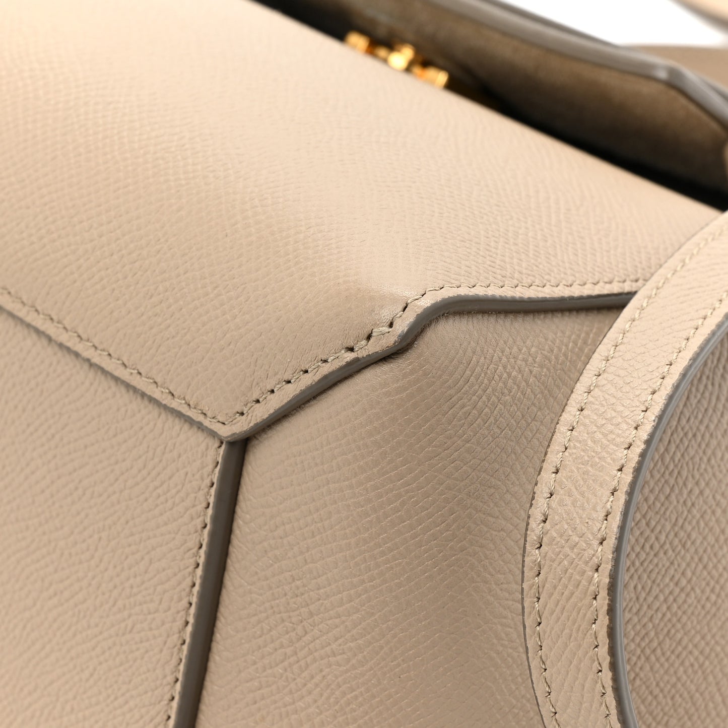 Grained Calfskin Micro Belt Bag Light Taupe