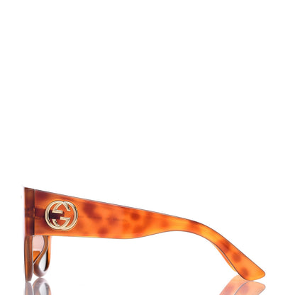 Gucci Acetate Square Frame Sunglasses GG0142SA Tortoise 3 of 7