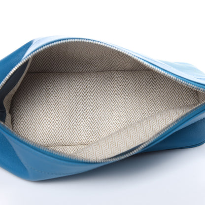 Hermes Lambskin Swift Tohubohu Pouch PM Bleu Izmir Bleu de Malte 5 of 8