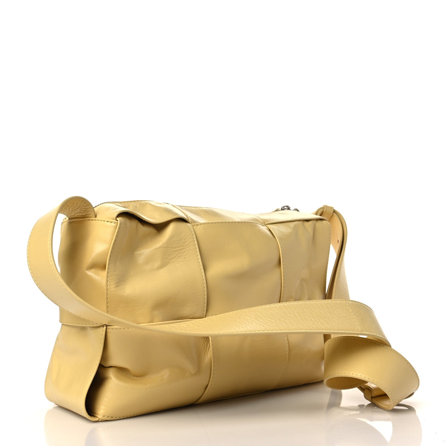 Bottega Veneta Paper Calfskin Maxi Intrecciato Arco Camera Bag Butter 2 of 5