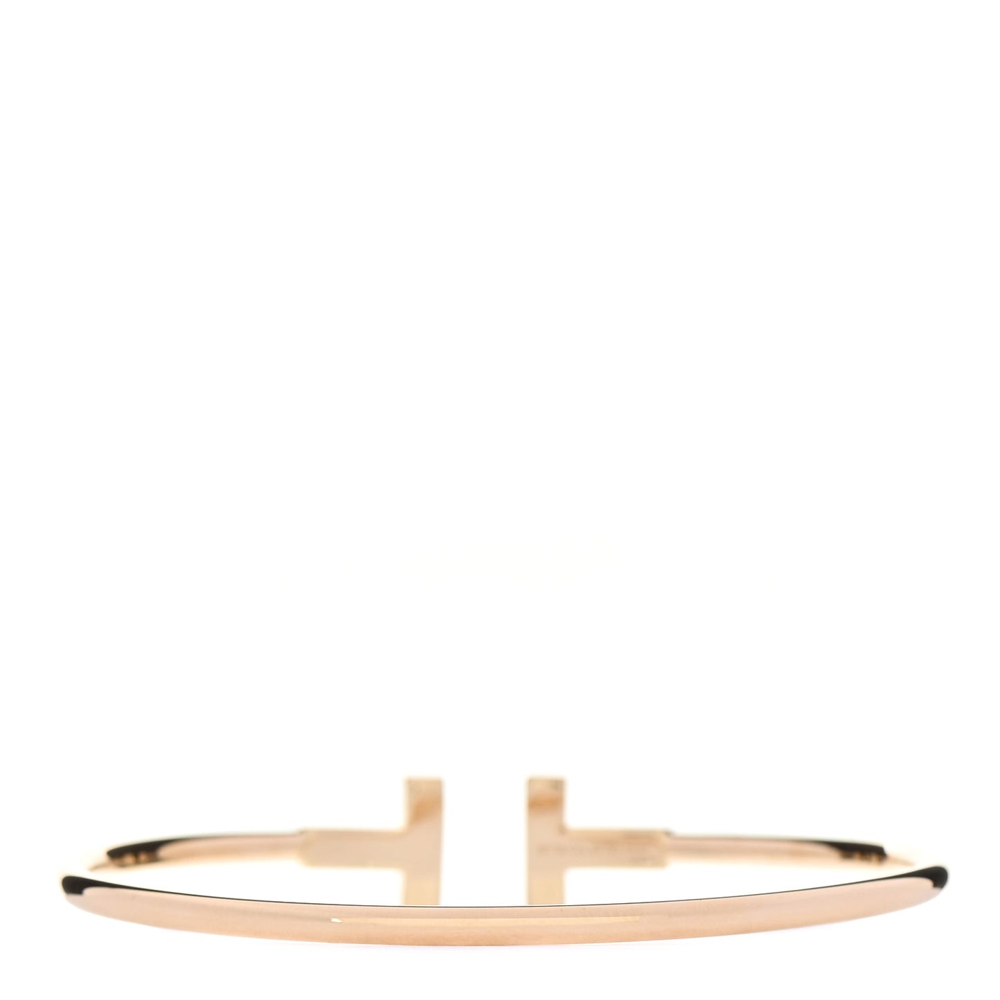 18K Rose Gold Diamond T Wire Bracelet