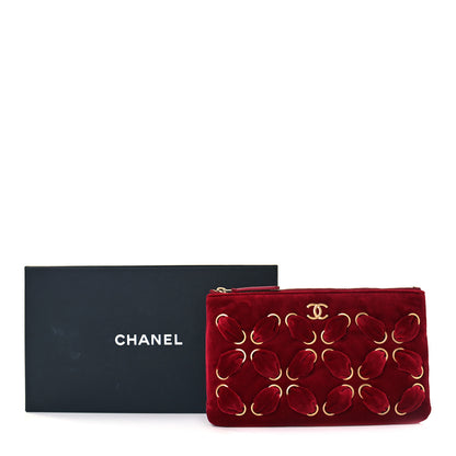 Chanel Velvet Pouch Burgundy 11 of 11