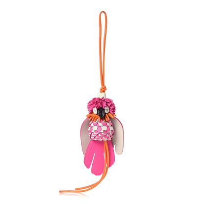 Loewe Calfskin Paula's Ibiza Exotic Bird Charm  Fuchsia Bright Orange 1 of 6