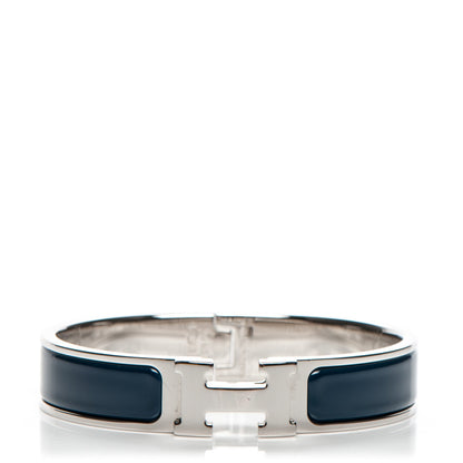Hermes Narrow Enamel Clic Clac H Bracelet PM Bleu Biarritz 1 of 5