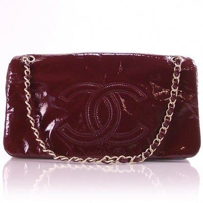 Chanel Patent Classic Flap Bordeaux Burgundy 1 of 12