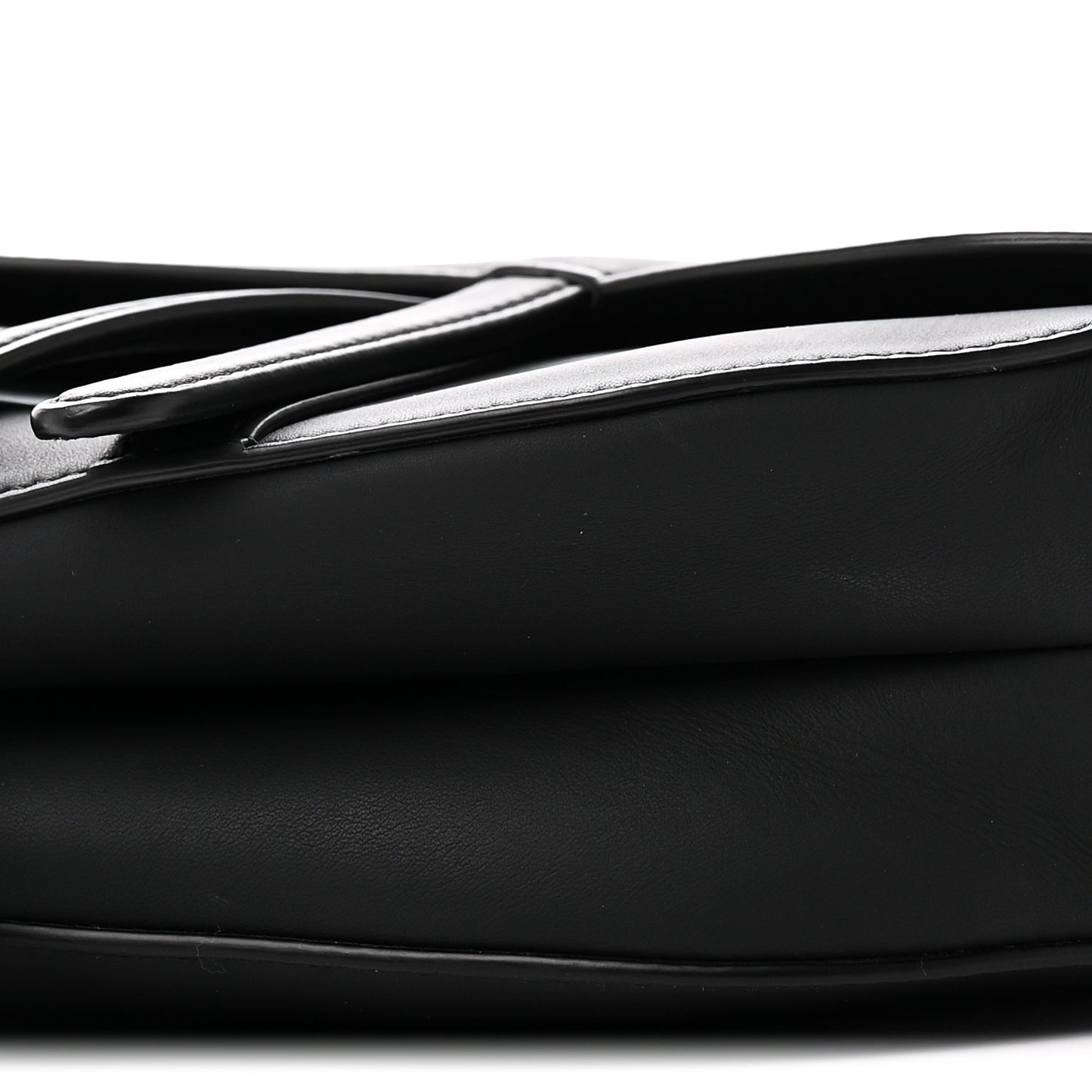 Ultra Matte Calfskin Saddle Bag Black
