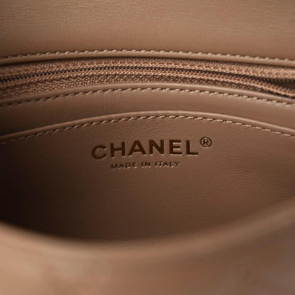 Chanel Lambskin Quilted Mini Pearl Crush Flap Beige 6 of 9