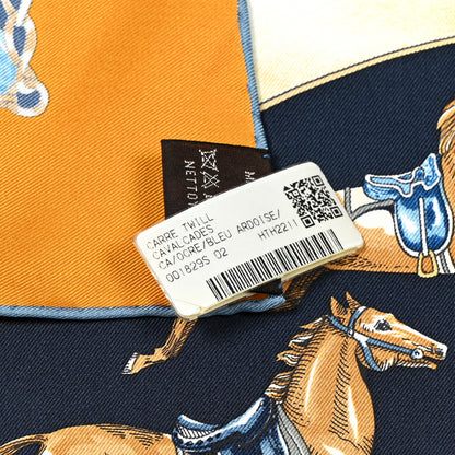 Hermes Silk Cavalcades Scarf 90 Ocre 5 of 5