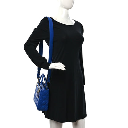 Christian Dior Lambskin Cannage Small My ABCDior Lady Dior Blue 2 of 12