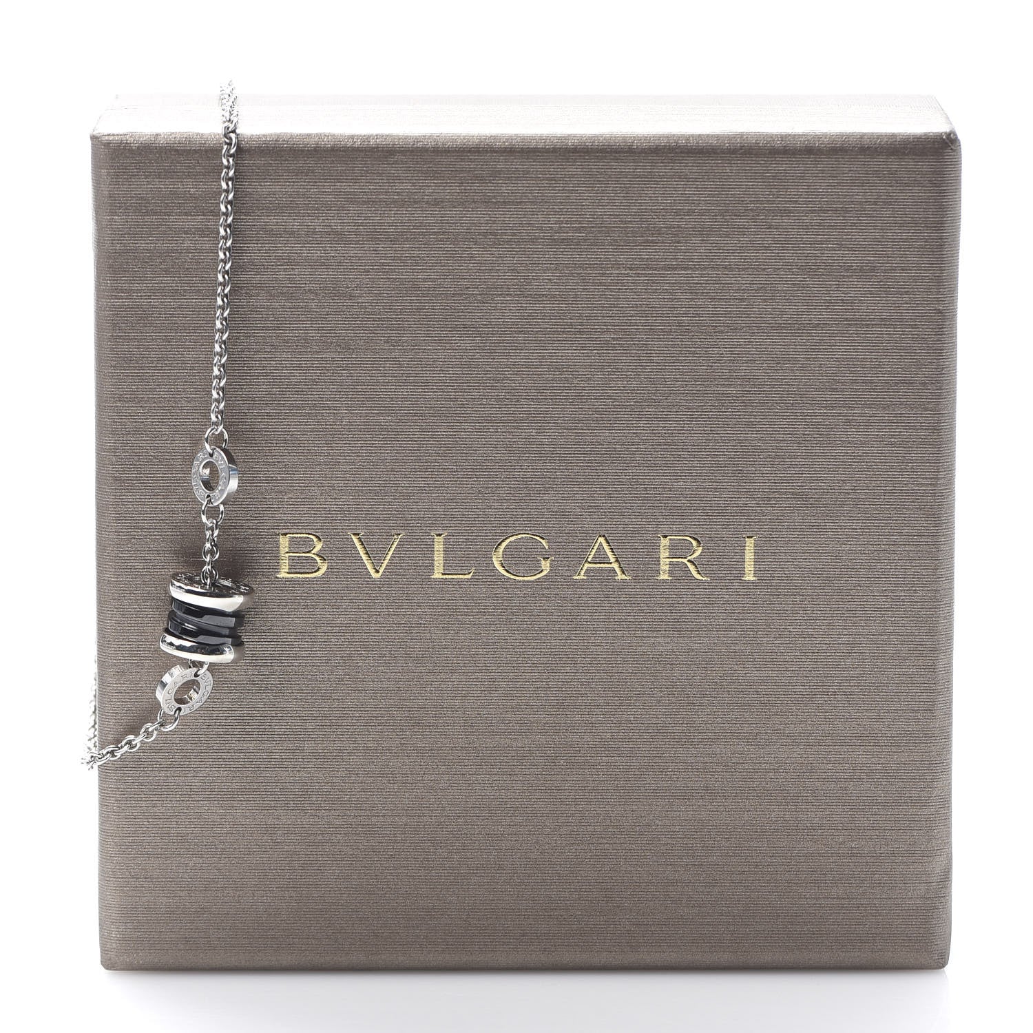 Bulgari Sterling Silver Black Ceramic Save the Children Bracelet ML 6 of 6