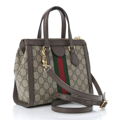 Gucci GG Supreme Monogram Small Ophidia Tote Bag Brown 3 of 14