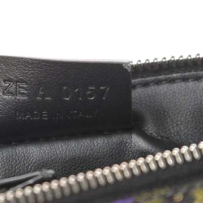 Givenchy Textured Coated Canvas Pansy Print Iconic Pouch Crossbody Black Multicolor 7 of 10