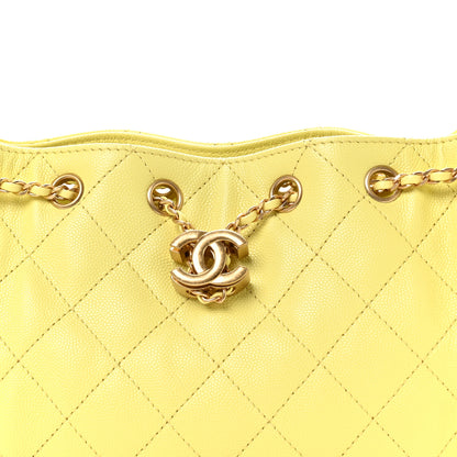 Chanel Caviar Quilted Mini Chanel 25 Handbag Light Yellow 8 of 10