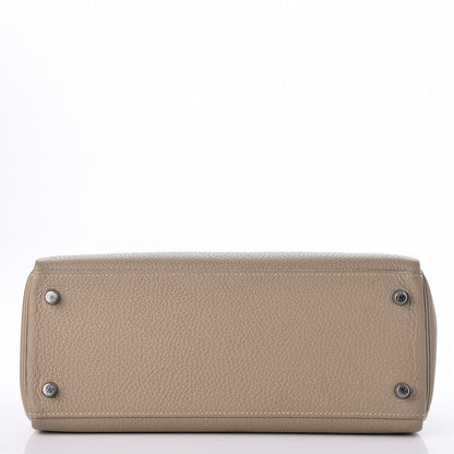 Hermes Taurillon Clemence Kelly Retourne 28 Gris Tourterelle 6 of 27