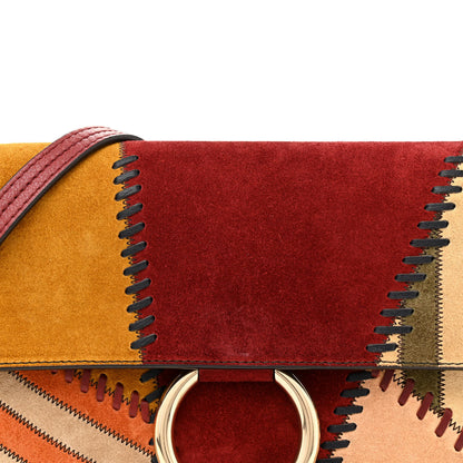 Chloe Suede Patchwork Small Faye Shoulder Bag Multicolor 8 of 13