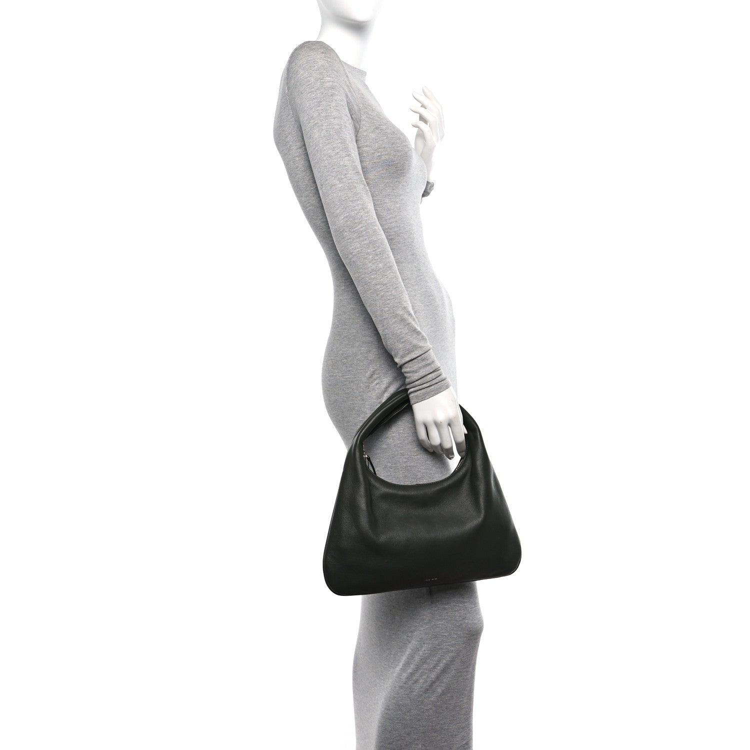 The Row Grained Calfskin Small Everyday Shoulder Bag Olive 2 of 9
