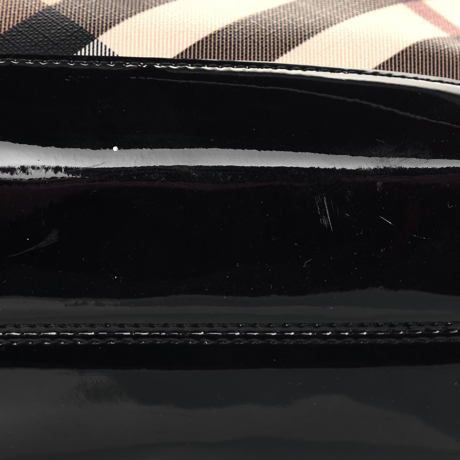 Burberry Patent Nova Check Backpack Black 14 of 14
