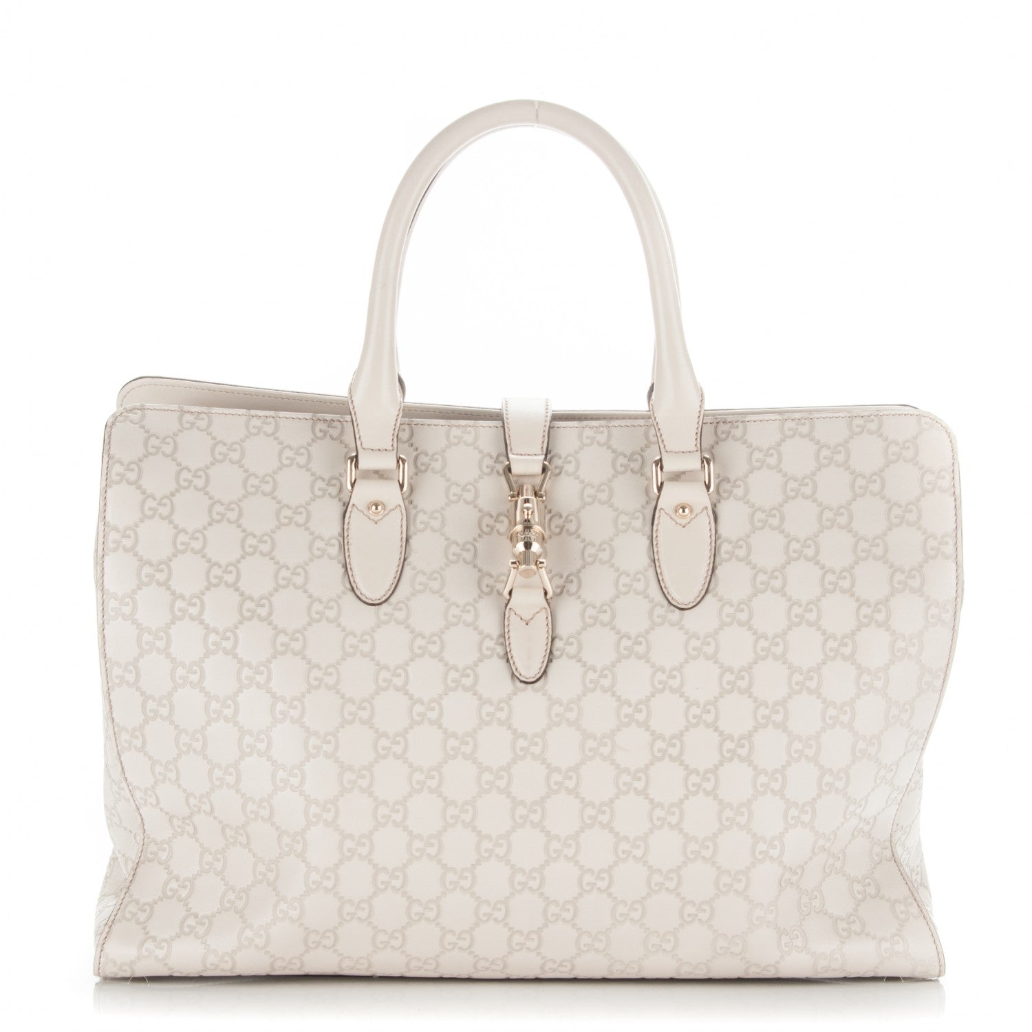 Gucci Guccissima Piston Tote Off White 1 of 9