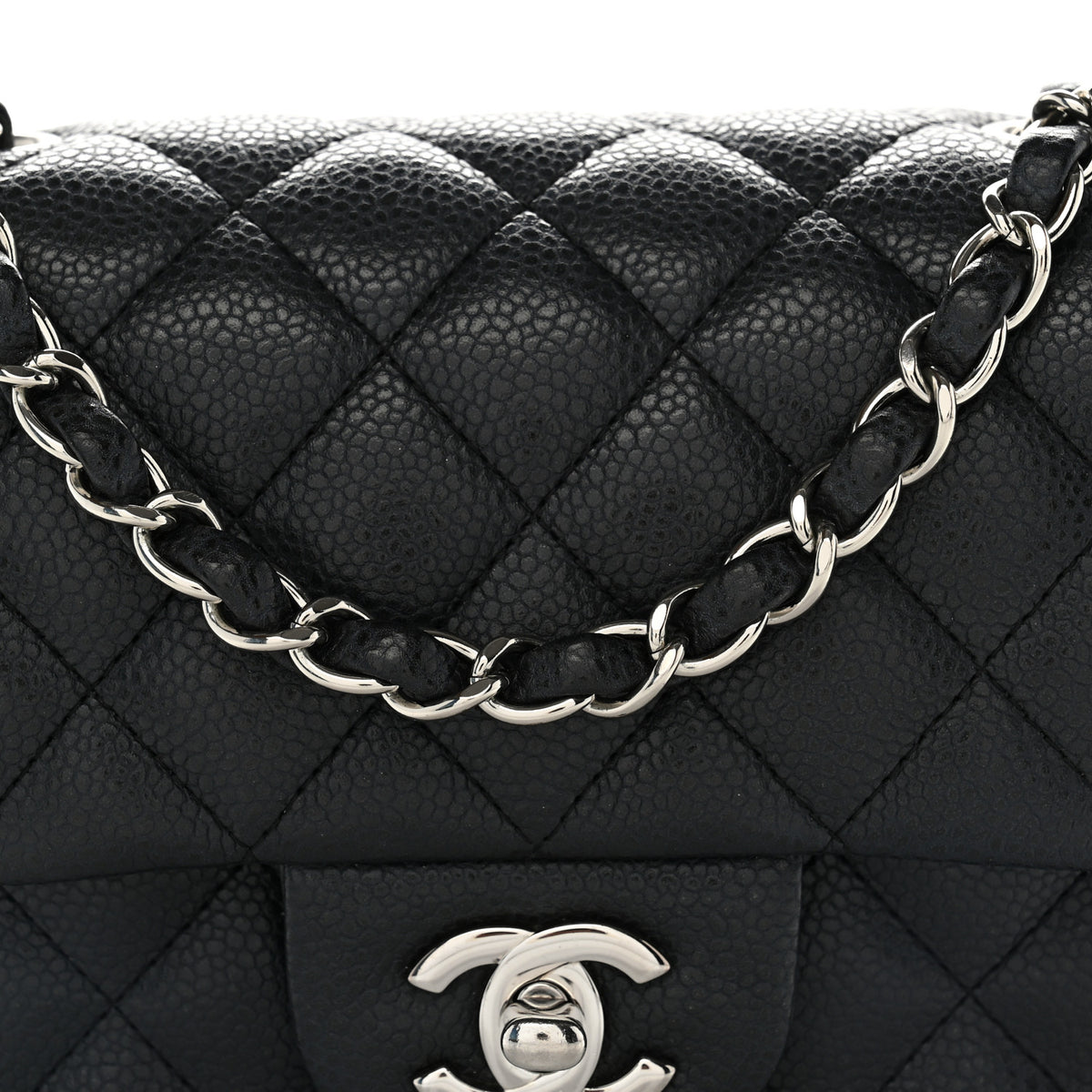 Chanel Caviar Quilted Mini Square Flap Black 8 of 10