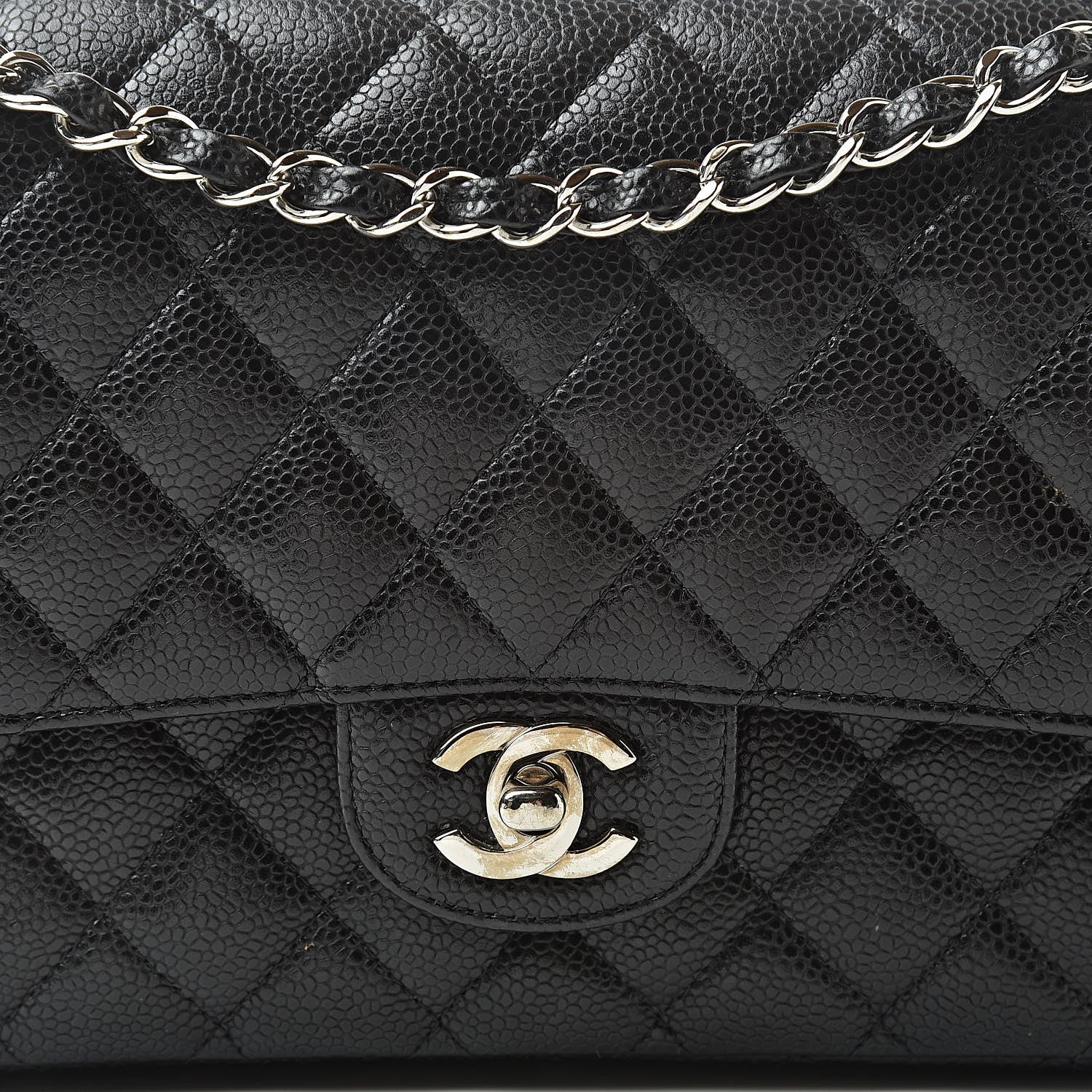 Chanel Caviar Quilted Medium Double Flap Black 8 of 13