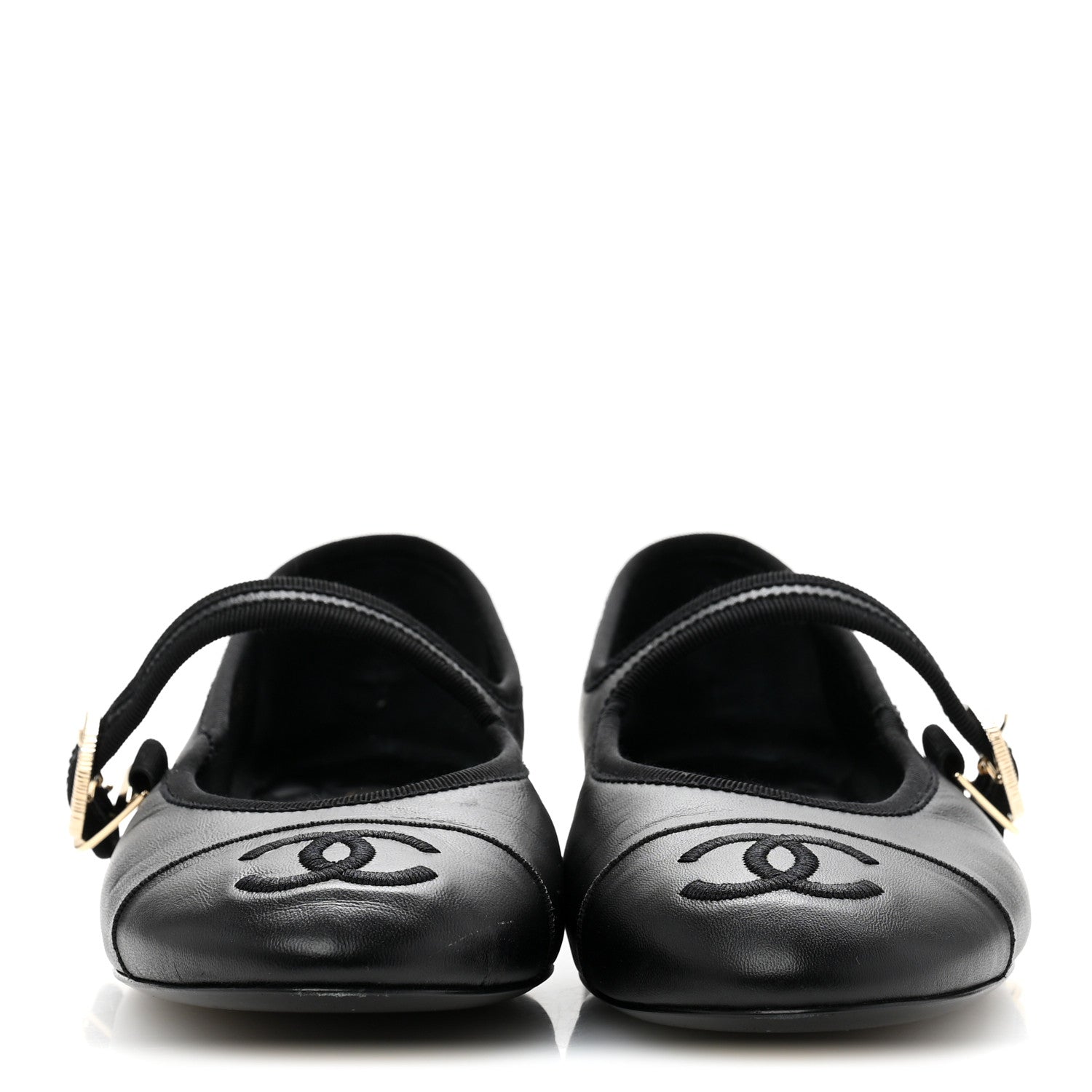 Chanel Lambskin Mary Jane Flats 39 Black 3 of 10