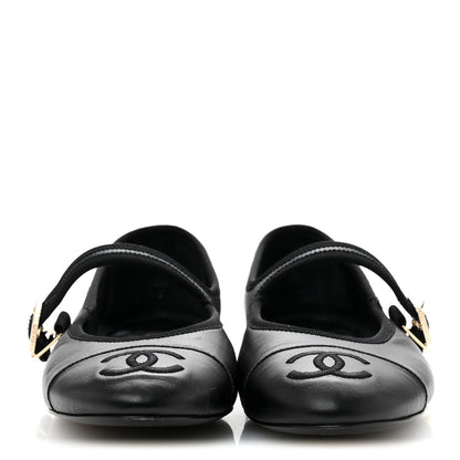 Chanel Lambskin Mary Jane Flats 39 Black 3 of 10