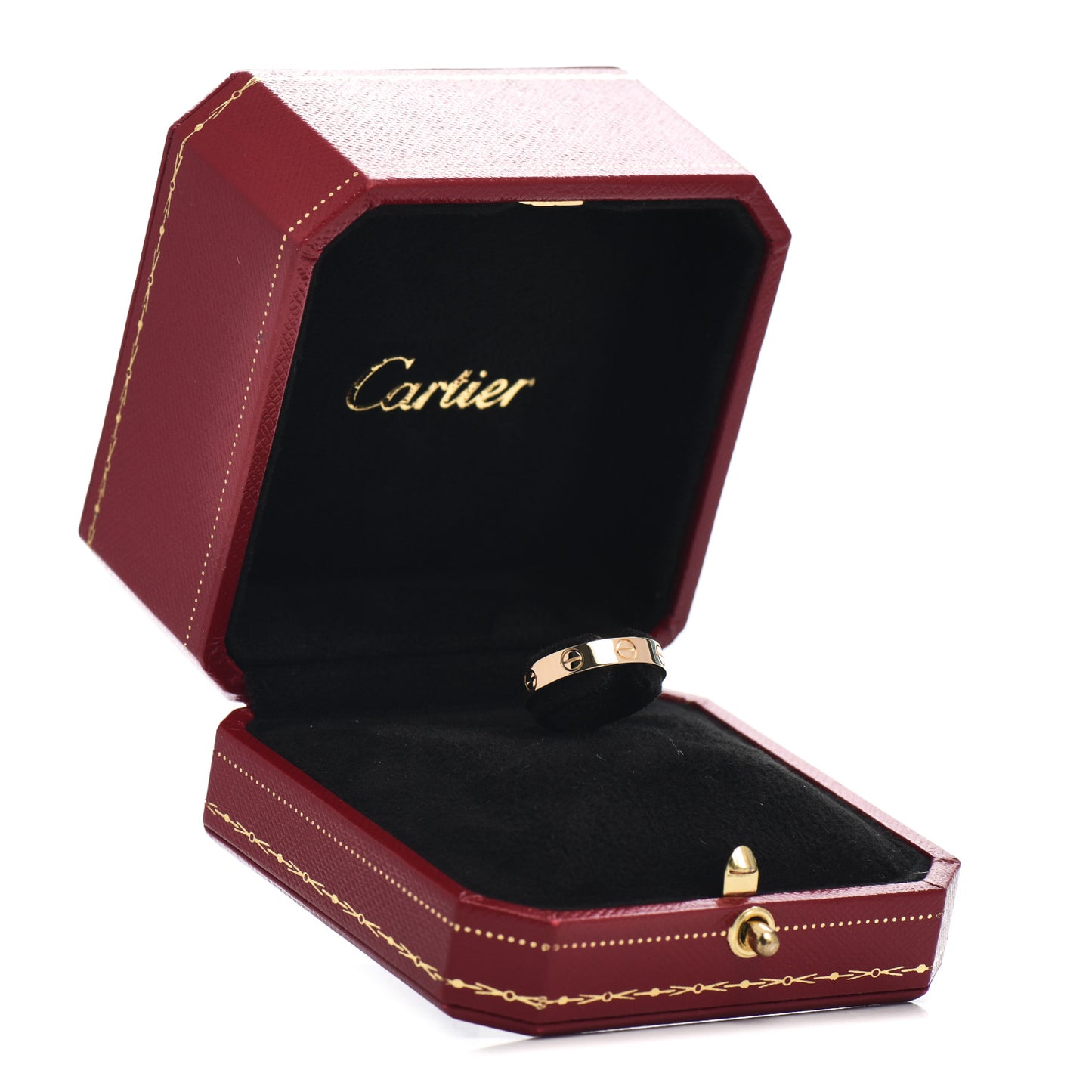 18K Yellow Gold 3.5mm LOVE Wedding Band Ring 50 5.25