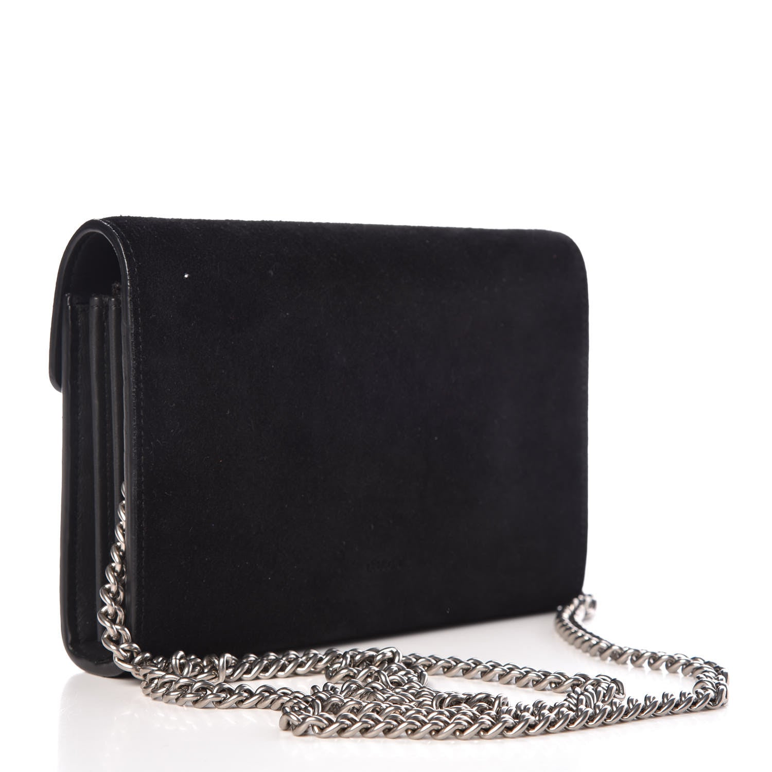 Gucci Suede Mini Dionysus Chain Wallet Black 3 of 9