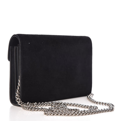 Gucci Suede Mini Dionysus Chain Wallet Black 3 of 9