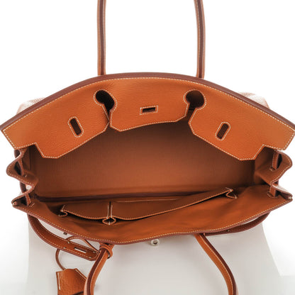 Hermes Taurillon Clemence JPG Shoulder Birkin II 42 Gold 7 of 26