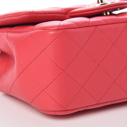 Chanel Lambskin Quilted Mini Square Flap Light Red 8 of 10
