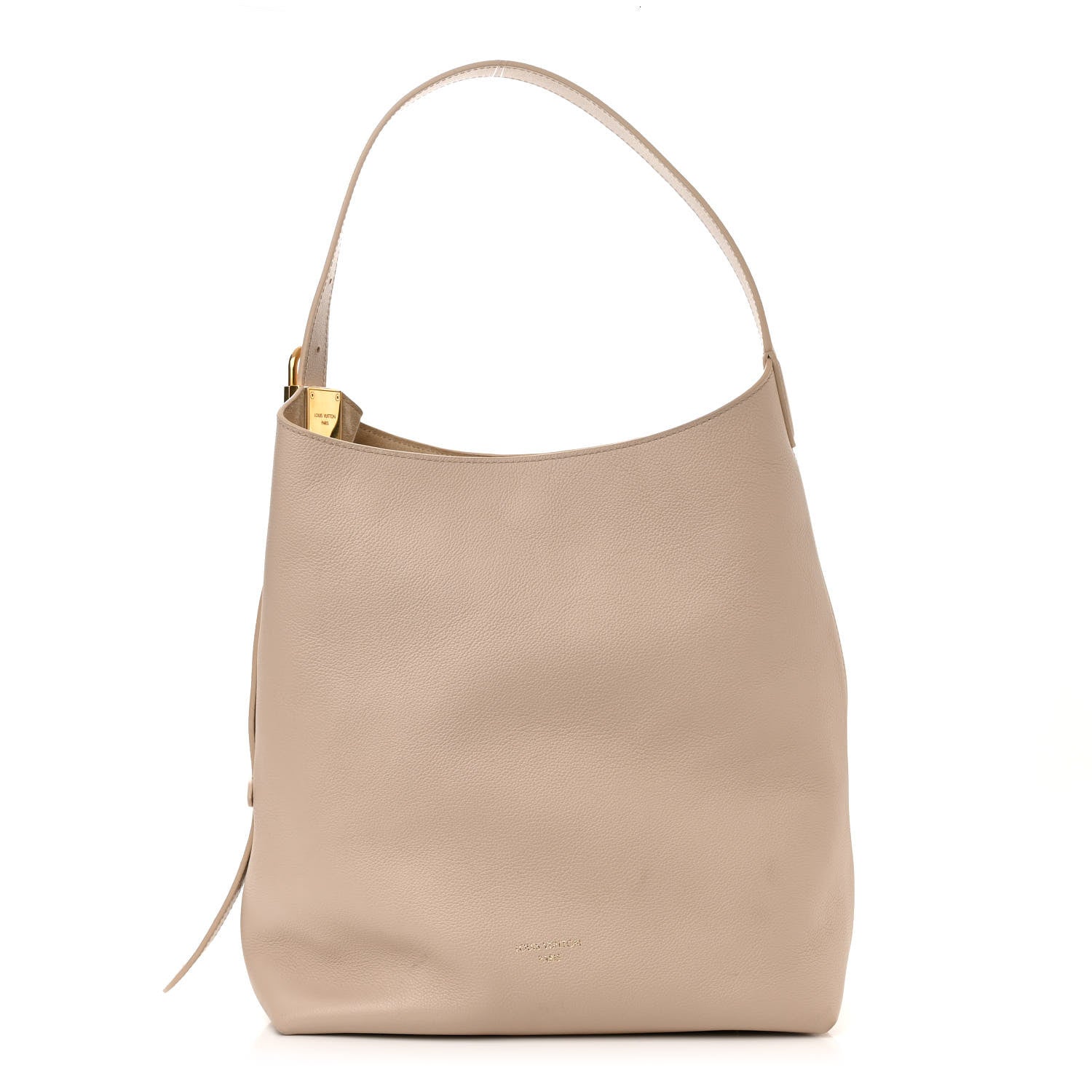 Louis Vuitton Grained Calfskin Low Key Hobo MM Limestone 1 of 13
