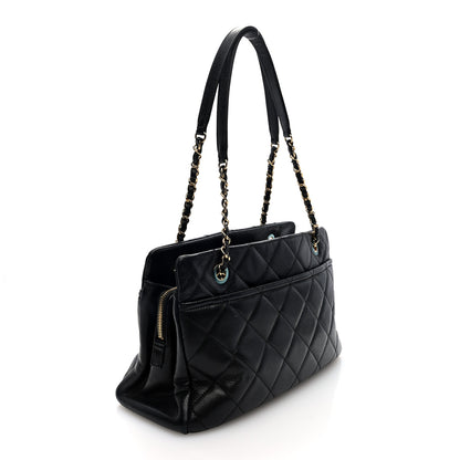 Chanel Caviar Quilted CC Timeless Soft Tote Black 3 of 10