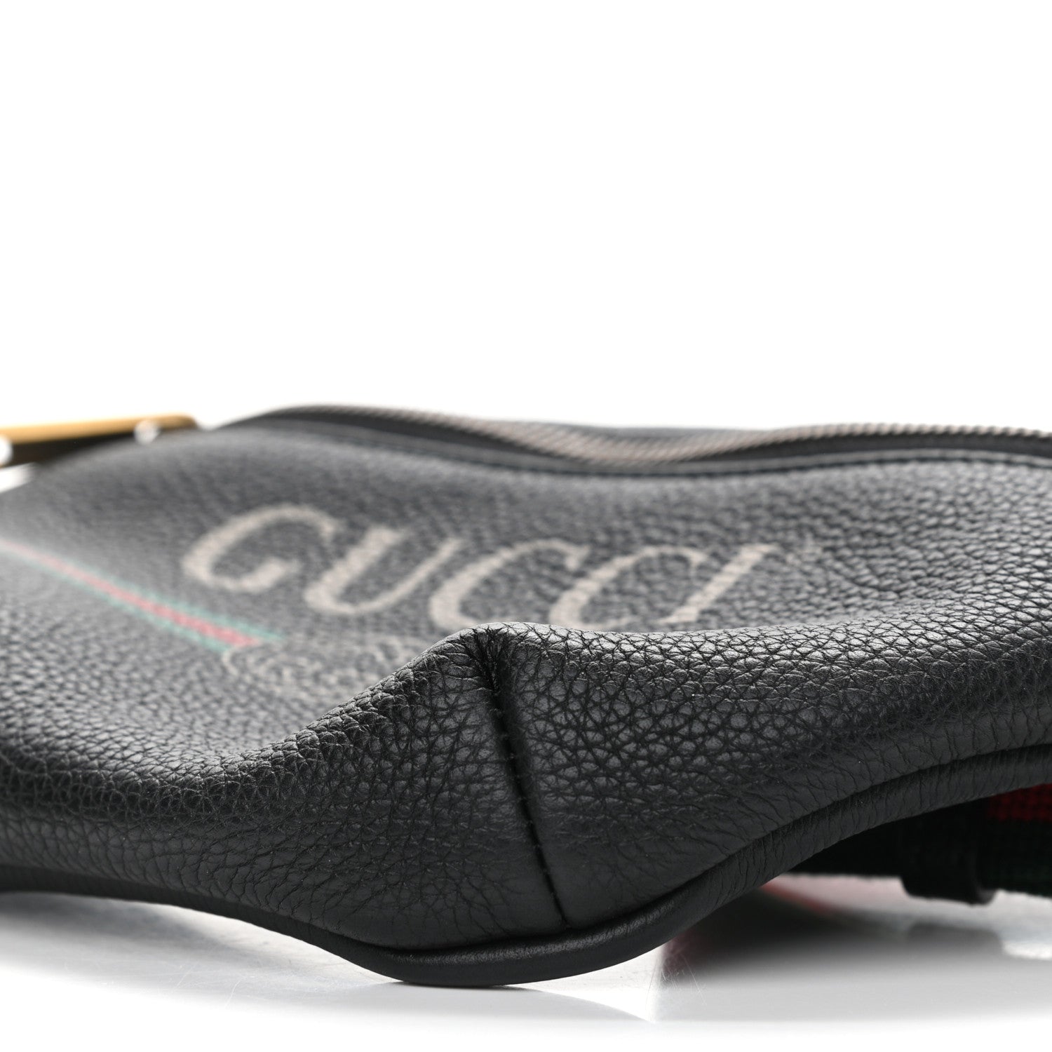 Gucci Grained Calfskin Small Logo Belt Bag Black 10 of 11