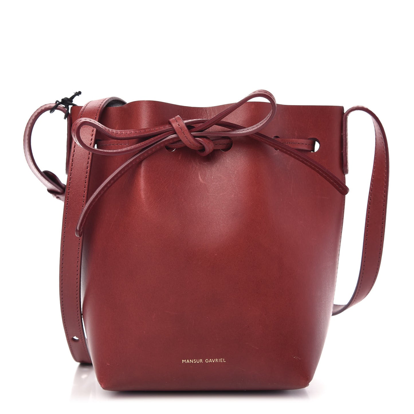 Calfskin Mini Mini Bucket Bag Burgundy