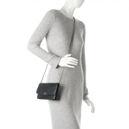 Chanel Caviar Sevruga Wallet On Chain WOC Black 2 of 8