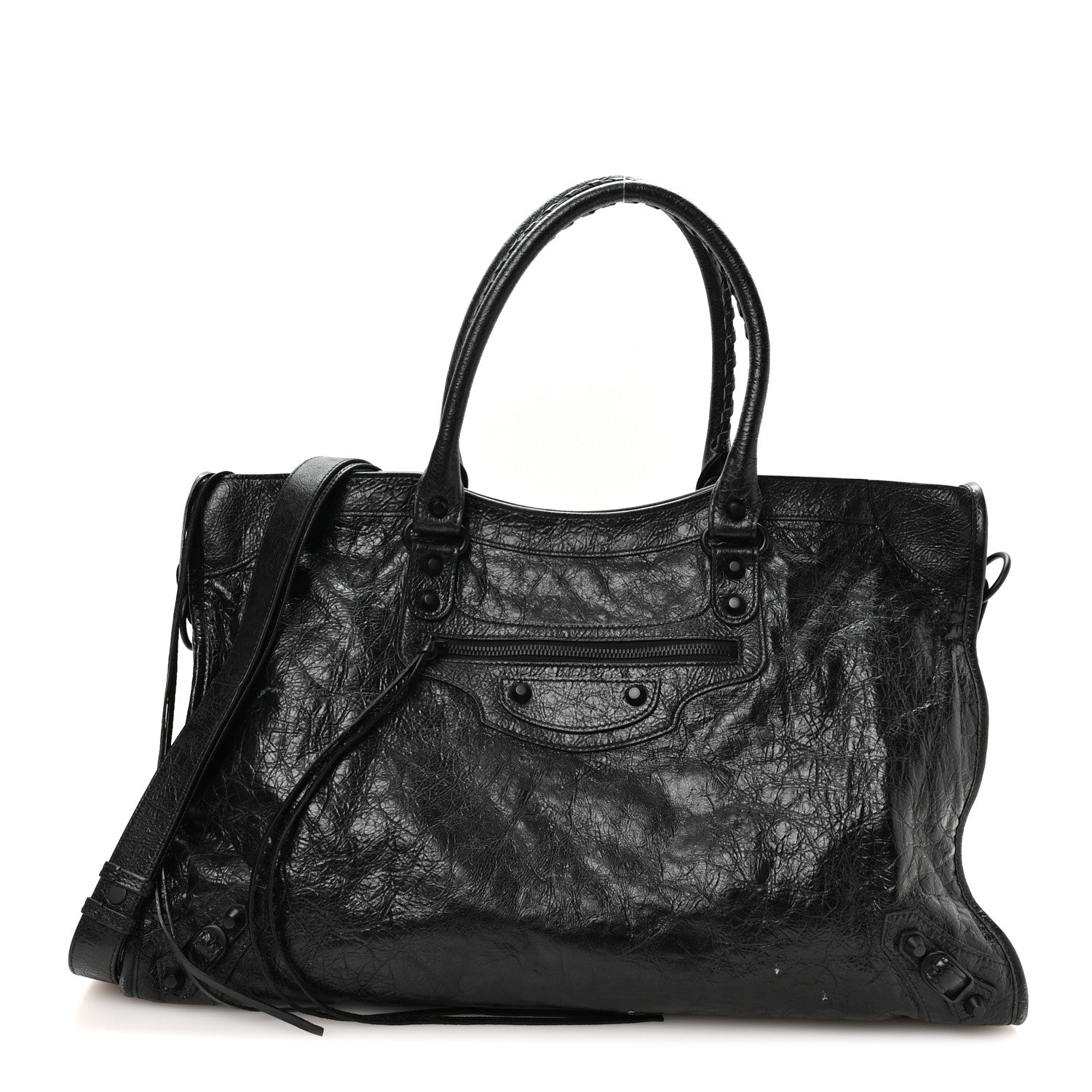 Balenciaga Agneau Arena Matte Hardware Large Le City Black 1 of 10