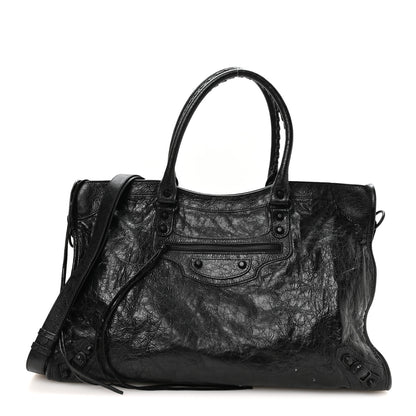 Balenciaga Agneau Arena Matte Hardware Large Le City Black 1 of 10