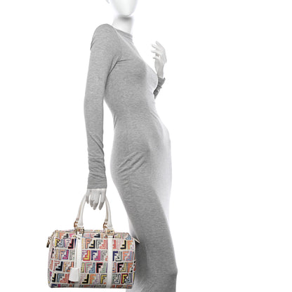 Fendi Zucca Spalmati Vitello FF Multicolor Forever Boston Multicolor White 2 of 15