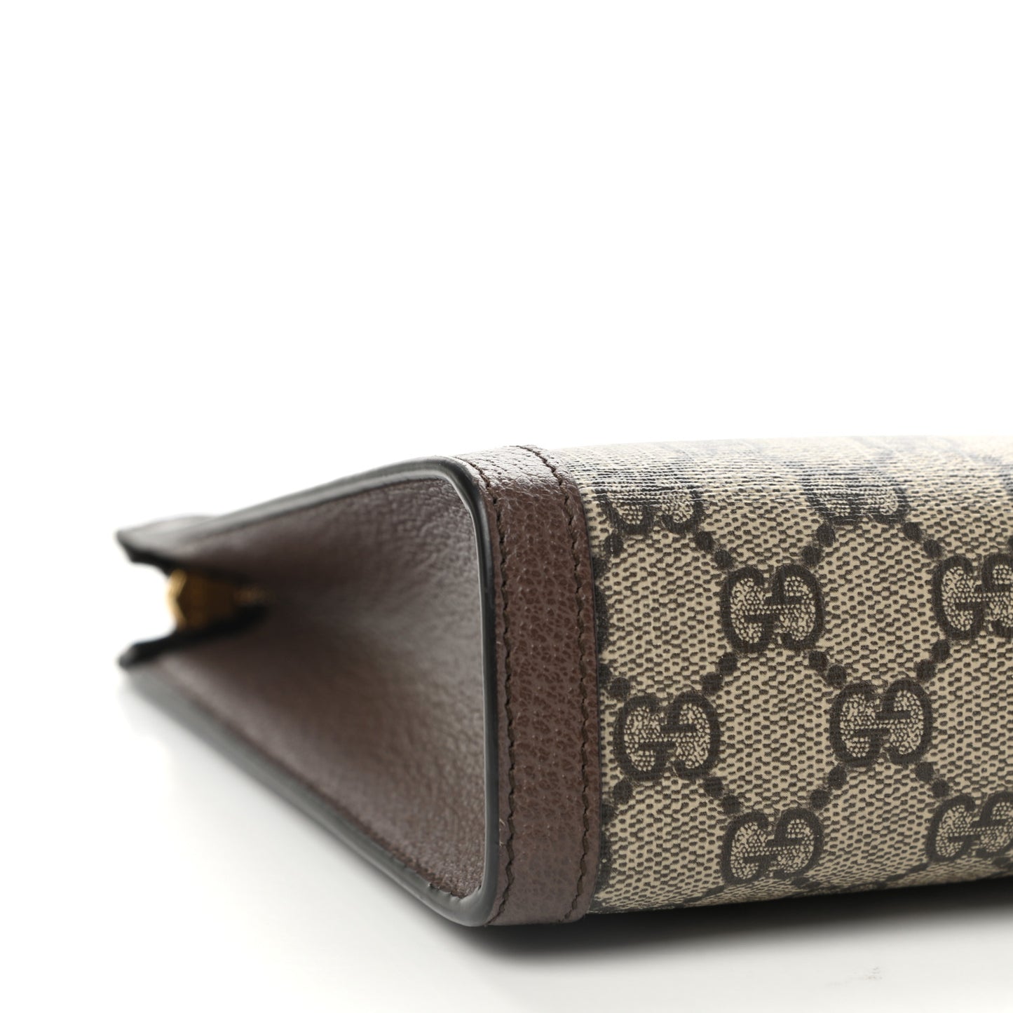 GG Supreme Monogram Web Ophidia Pouch Brown